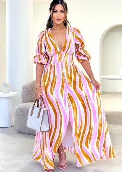 Women Gingham & Heels Maxi>Abriella Maxi Dress