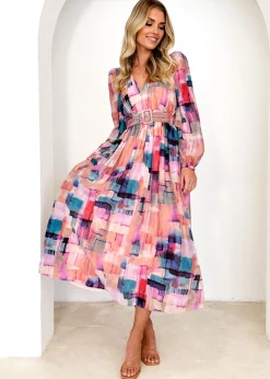 Women Gingham & Heels Midi>Absera Midi Dress