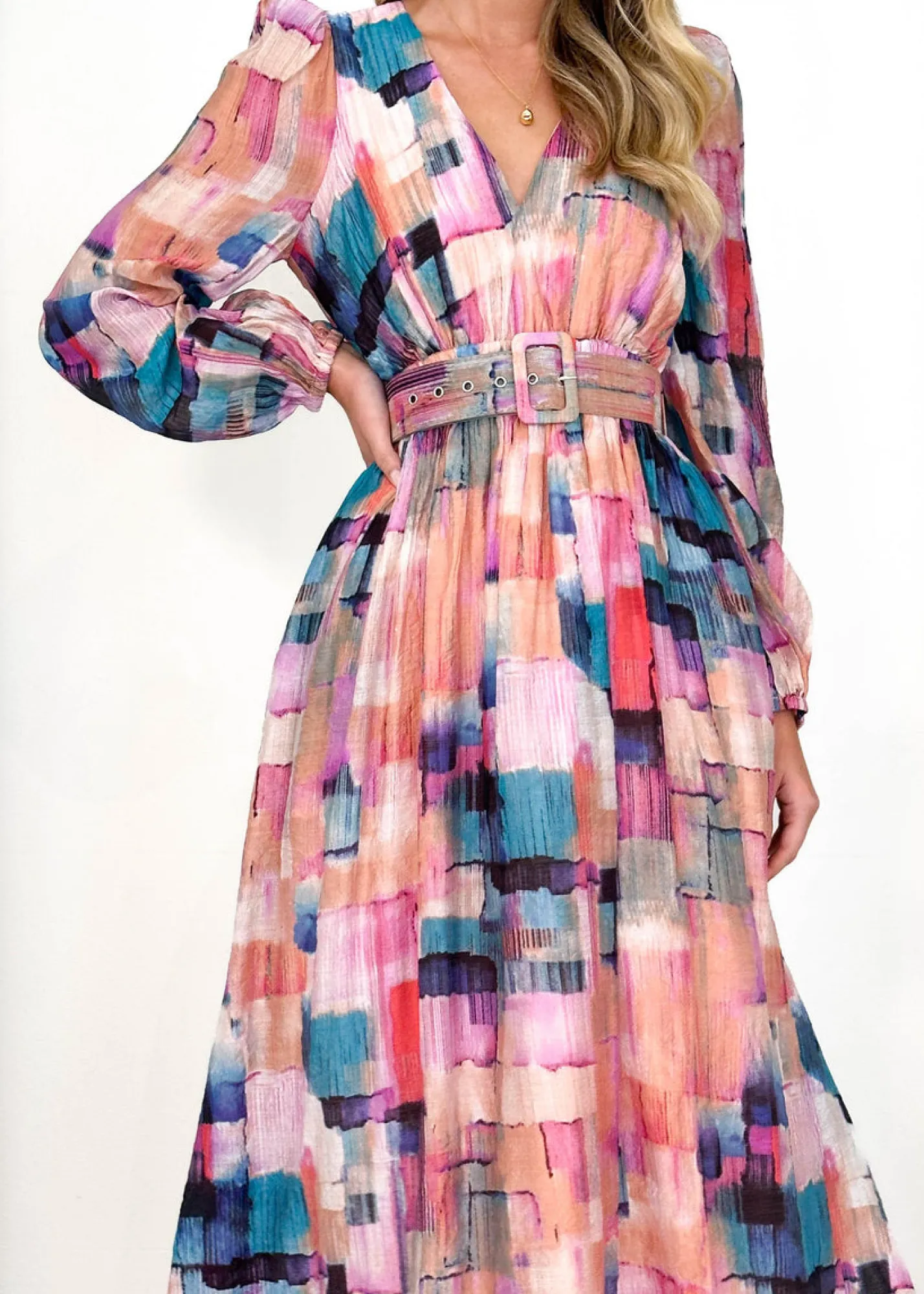 Women Gingham & Heels Midi>Absera Midi Dress