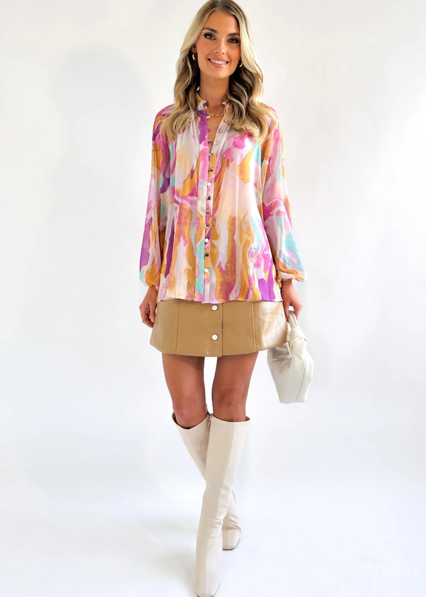 Women Gingham & Heels Blouses>Adeena Blouse
