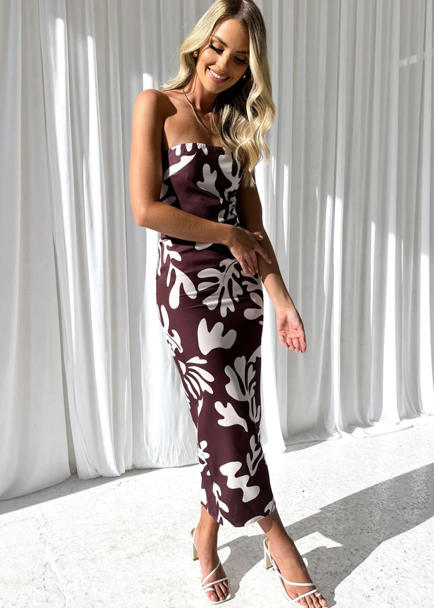 Women Gingham & Heels Midi>Akeli Midi Dress