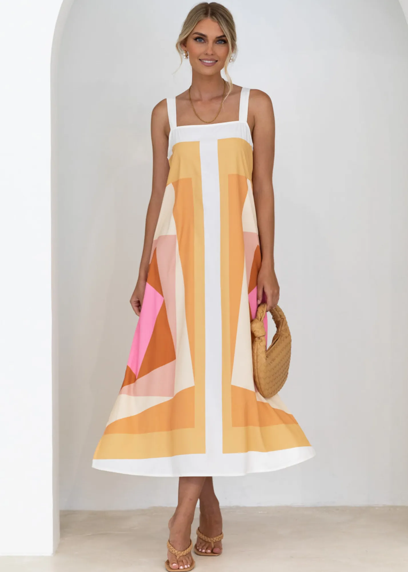 Women Gingham & Heels Maxi>Aldiana Maxi Dress