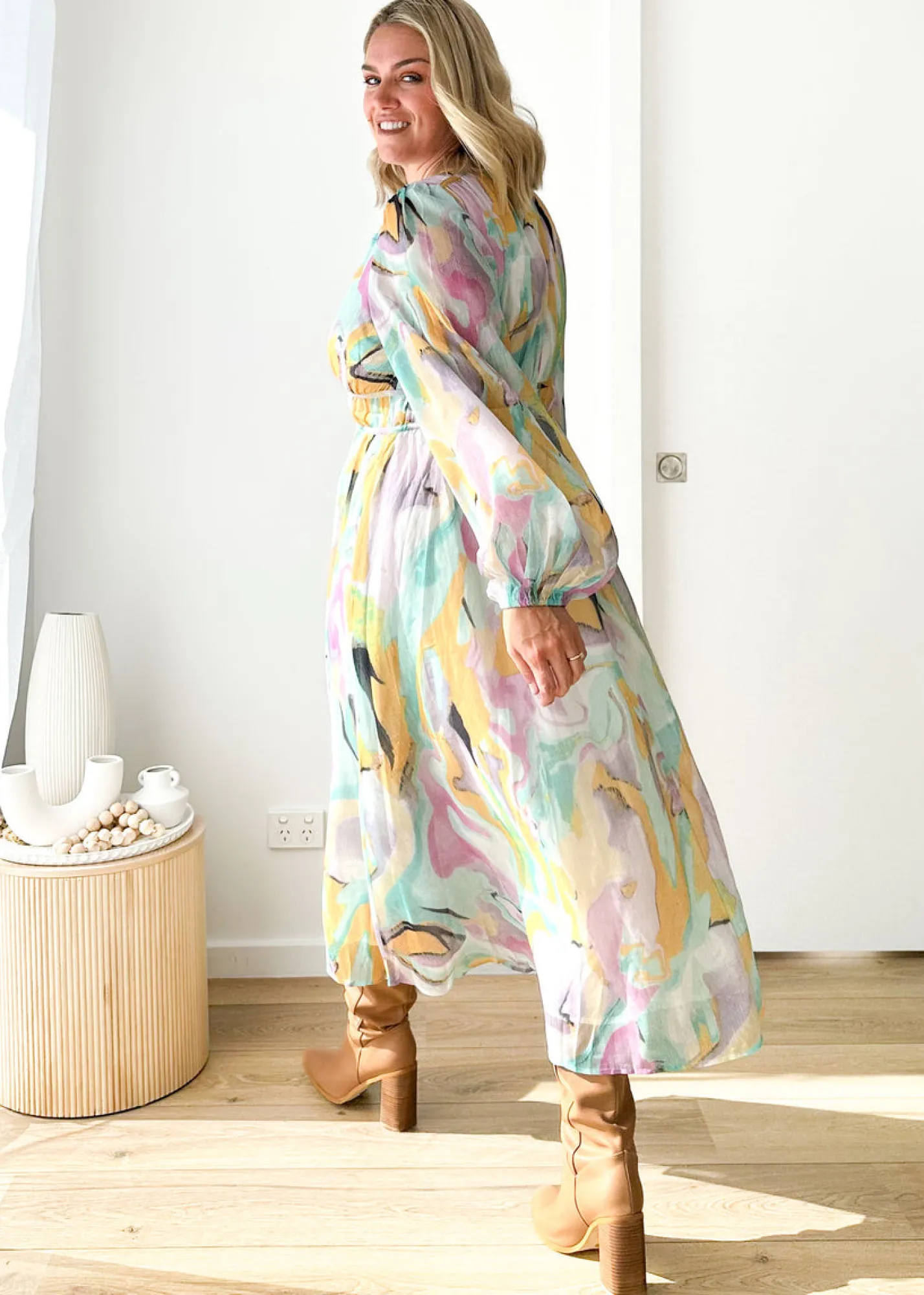 Women Gingham & Heels Maxi>Aleida Maxi Dress