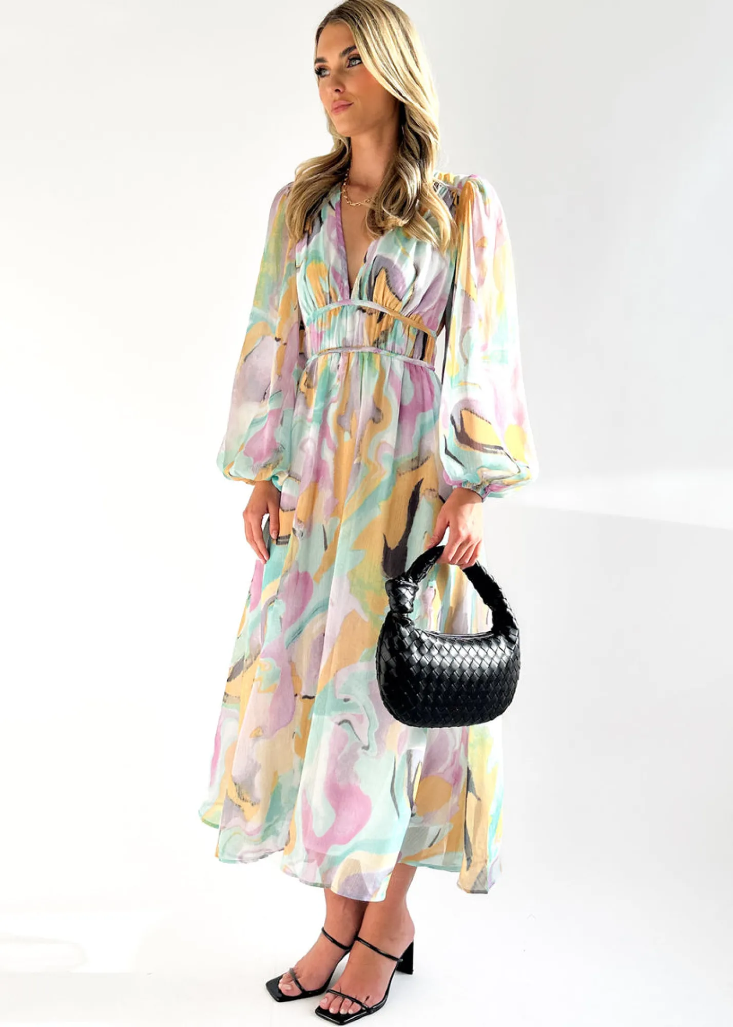 Women Gingham & Heels Maxi>Aleida Maxi Dress