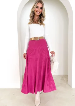 Women Gingham & Heels Skirts>Aleisha Knit Midi Skirt