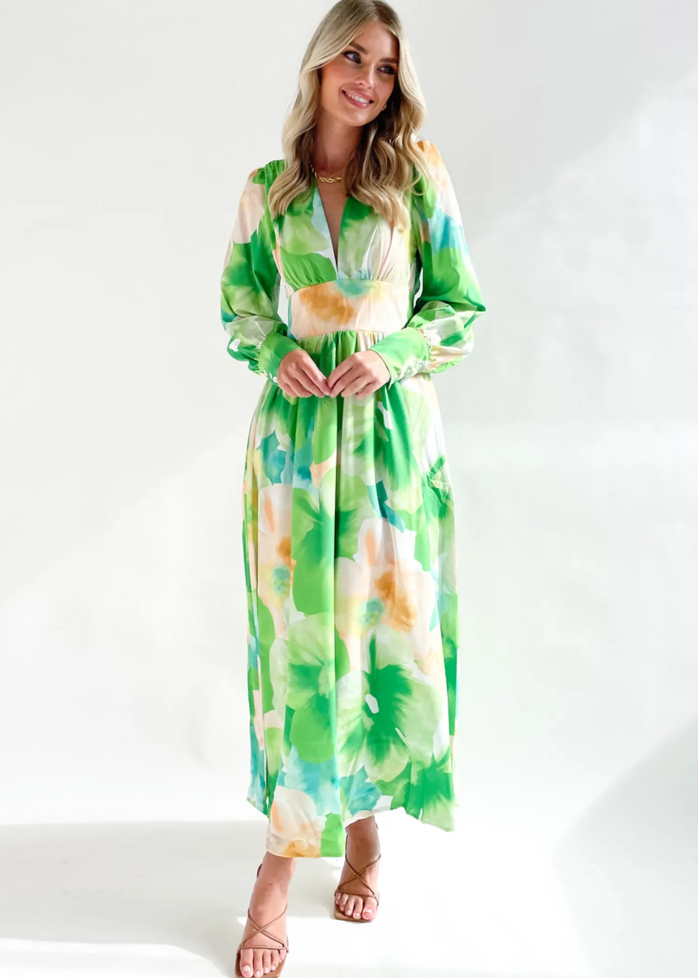 Women Gingham & Heels Maxi>Aletha Maxi Dress