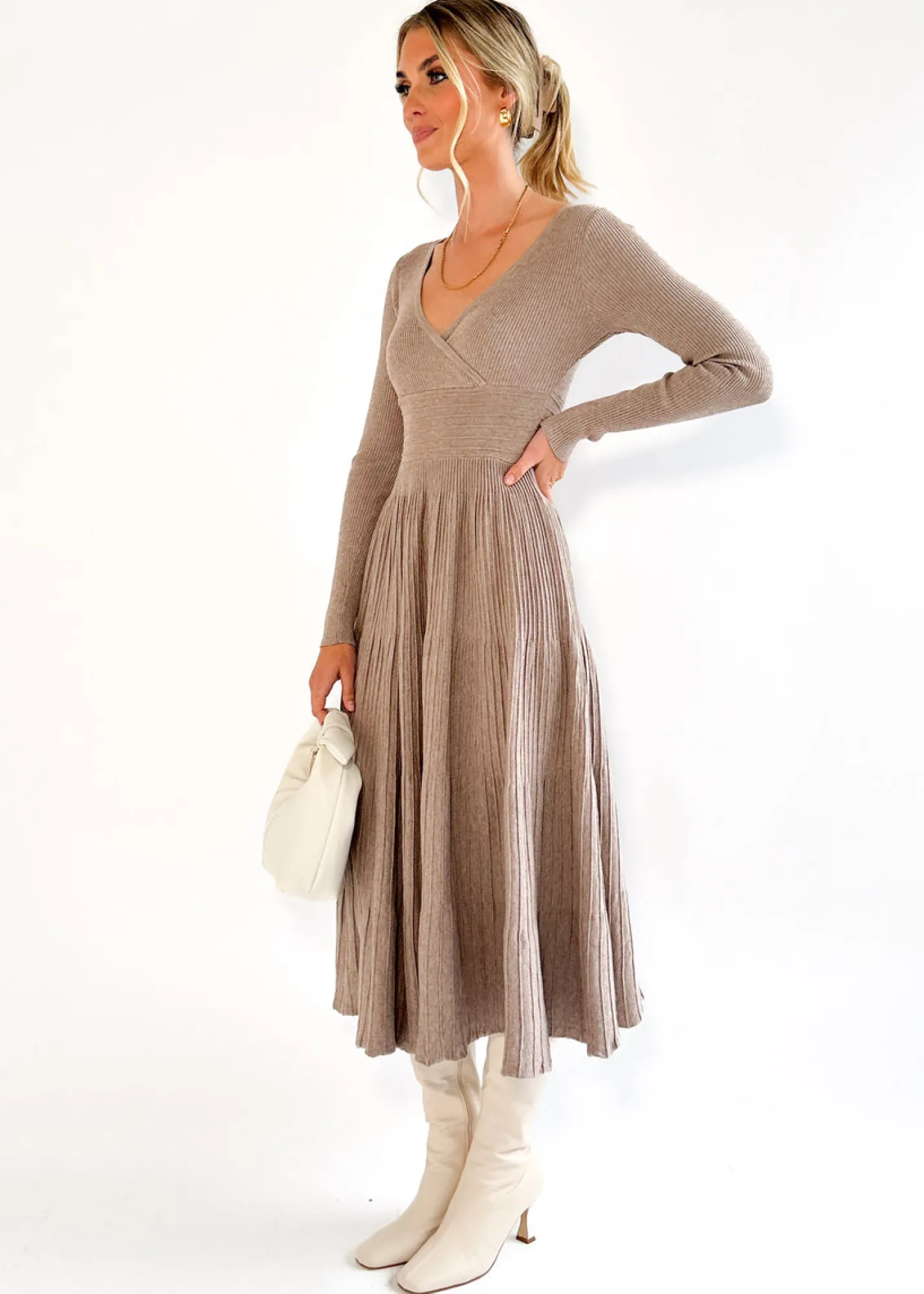 Women Gingham & Heels Knit Dresses>Alise Knit Midi Dress
