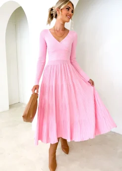 Women Gingham & Heels Knit Dresses><noscript><img width=
