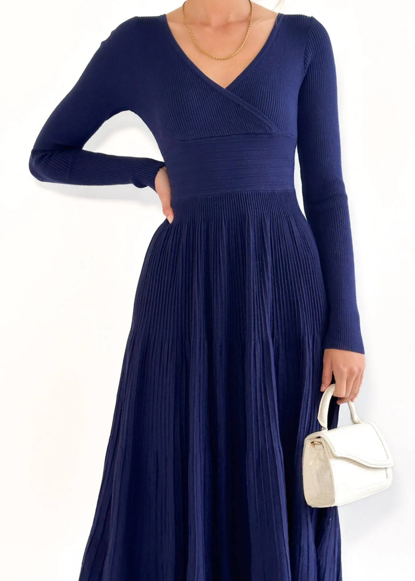 Women Gingham & Heels Knit Dresses>Alise Knit Midi Dress