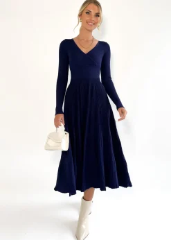 Women Gingham & Heels Knit Dresses><noscript><img width=