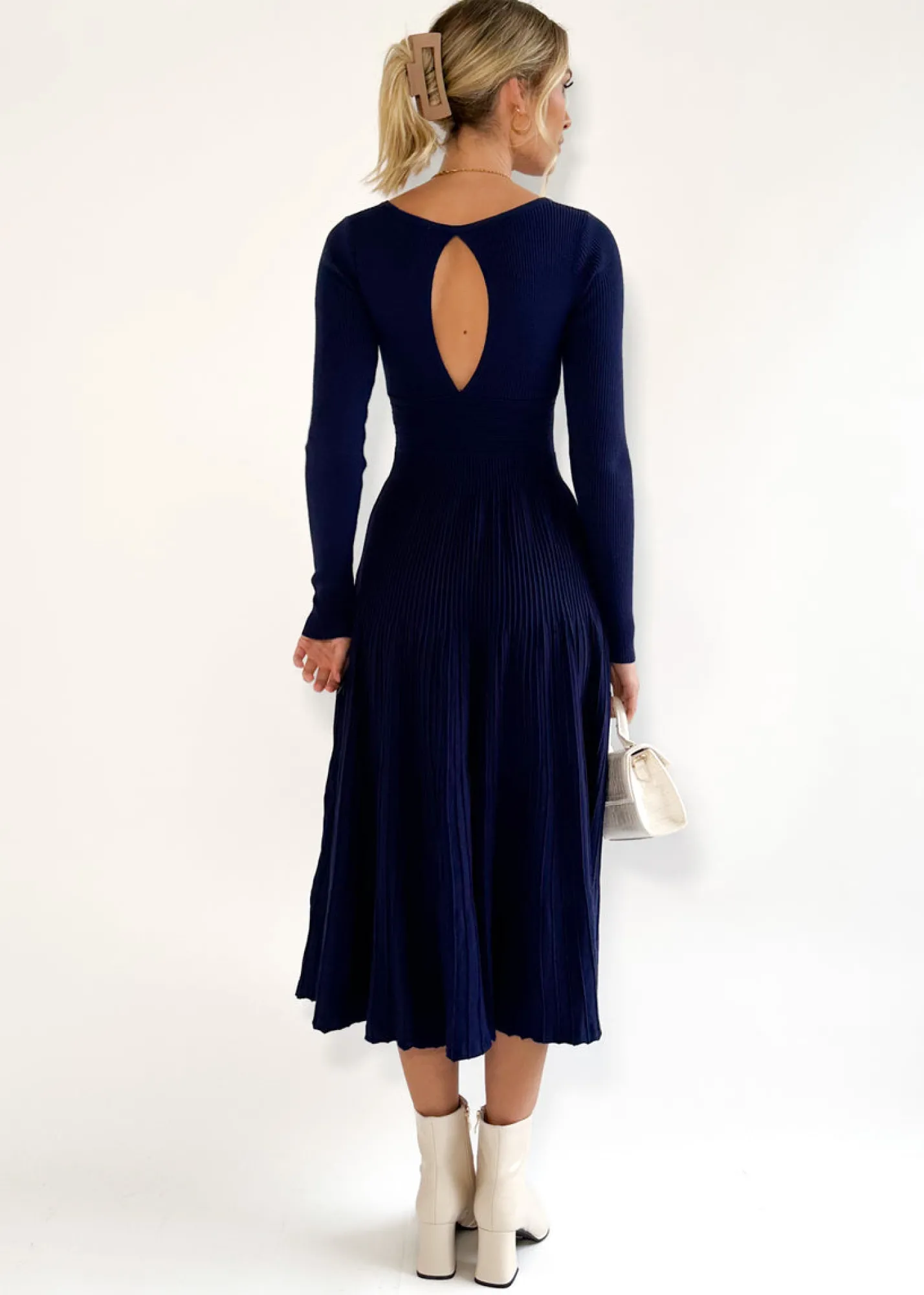 Women Gingham & Heels Knit Dresses>Alise Knit Midi Dress