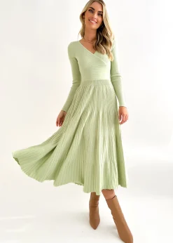 Women Gingham & Heels Knit Dresses>Alise Knit Midi Dress