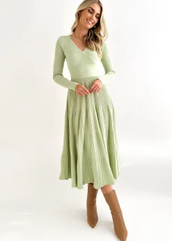 Women Gingham & Heels Knit Dresses>Alise Knit Midi Dress