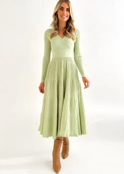 Women Gingham & Heels Knit Dresses><noscript><img width=
