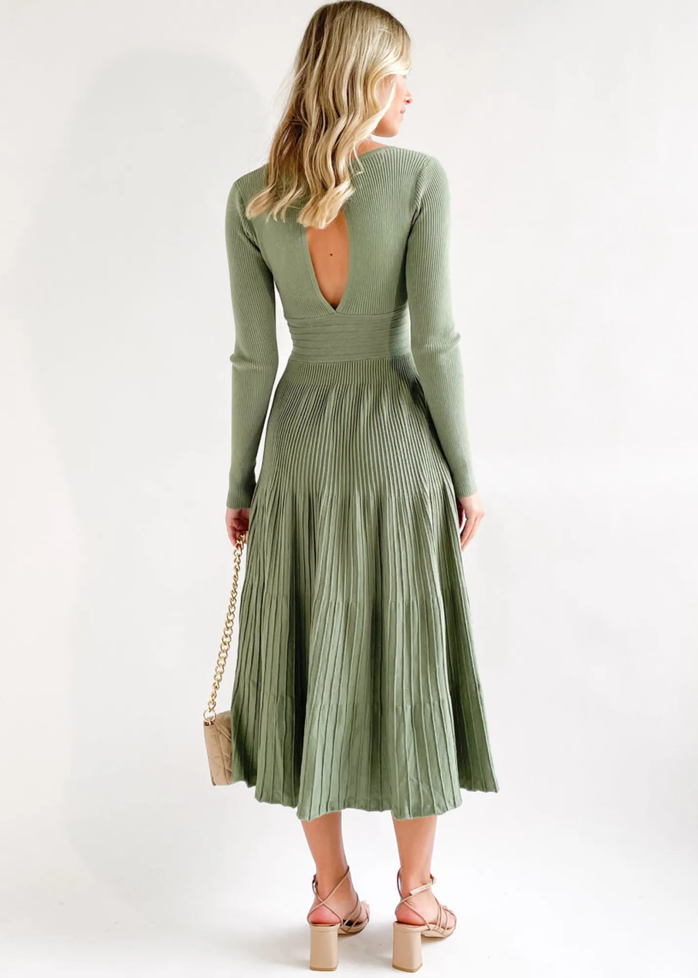 Women Gingham & Heels Knit Dresses>Alise Knit Midi Dress