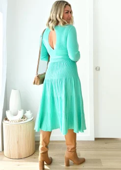 Women Gingham & Heels Knit Dresses><noscript><img width=