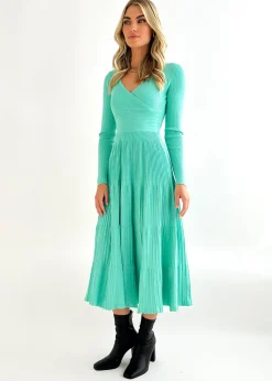 Women Gingham & Heels Knit Dresses><noscript><img width=