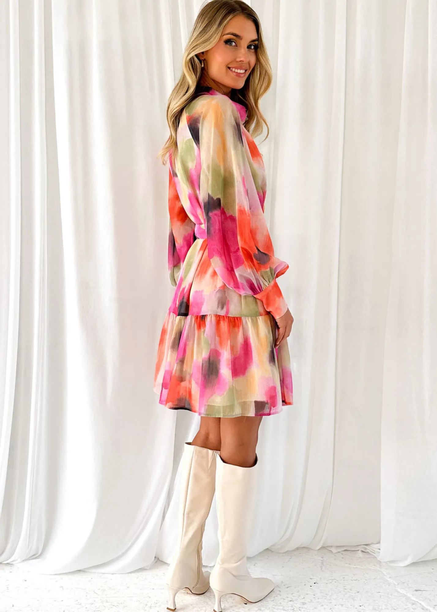 Women Gingham & Heels Short>Alizze Dress