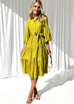 Women Gingham & Heels Midi>Allamaye Midi Dress