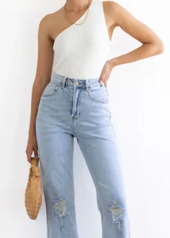 Women Gingham & Heels Jeans><noscript><img width=