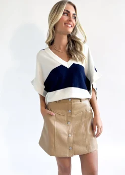 Women Gingham & Heels Basic Tops>Anggie Knit Vest