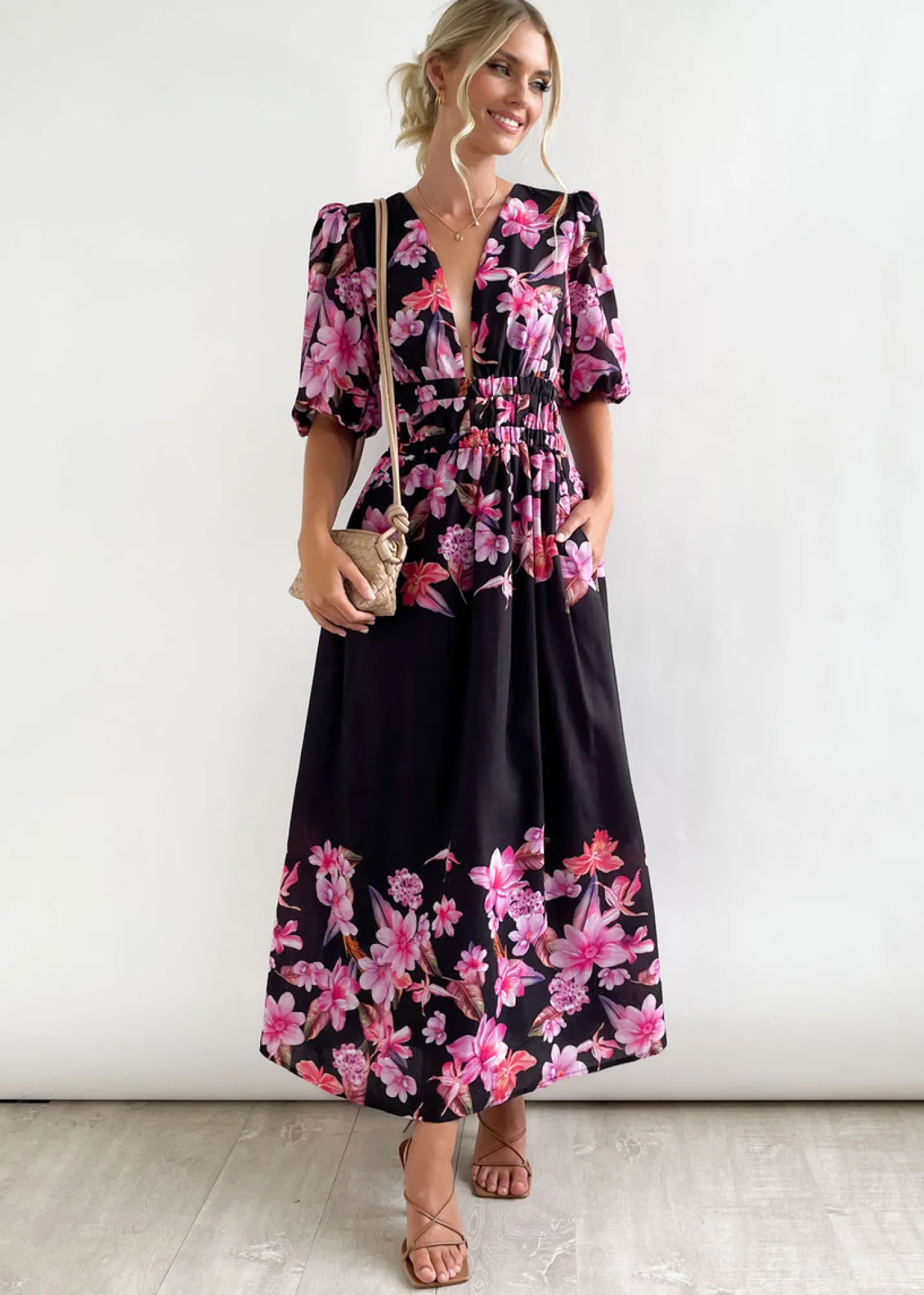 Women Gingham & Heels Maxi>Angiea Maxi Dress
