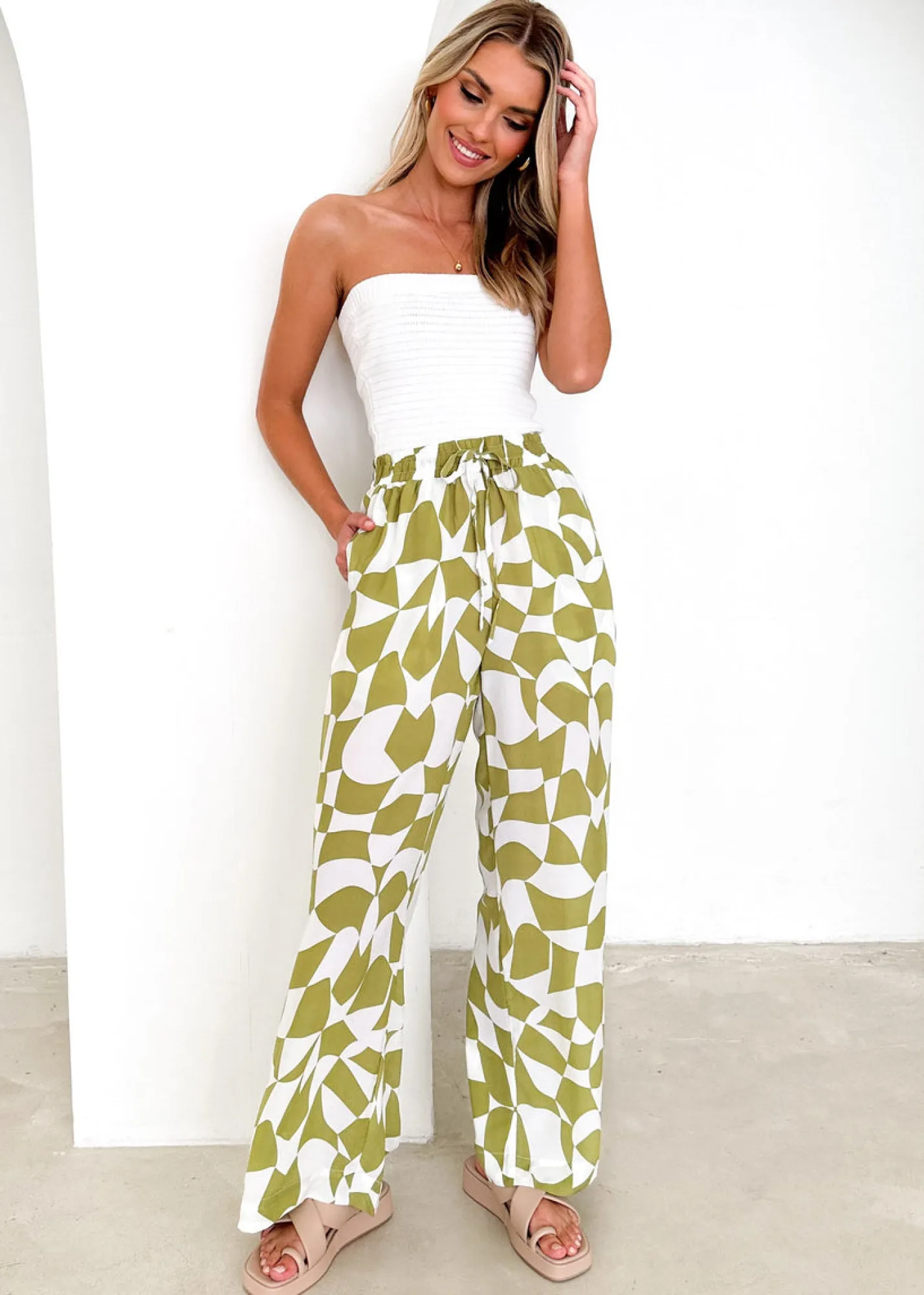 Women Gingham & Heels Sets>Antonella Pants