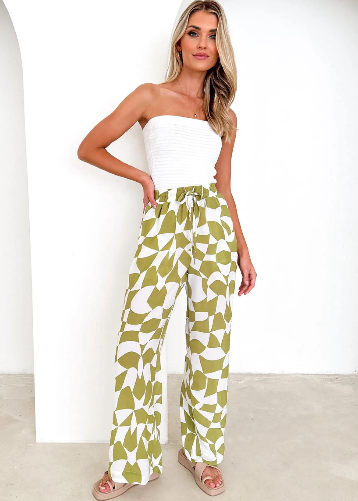 Women Gingham & Heels Sets>Antonella Pants