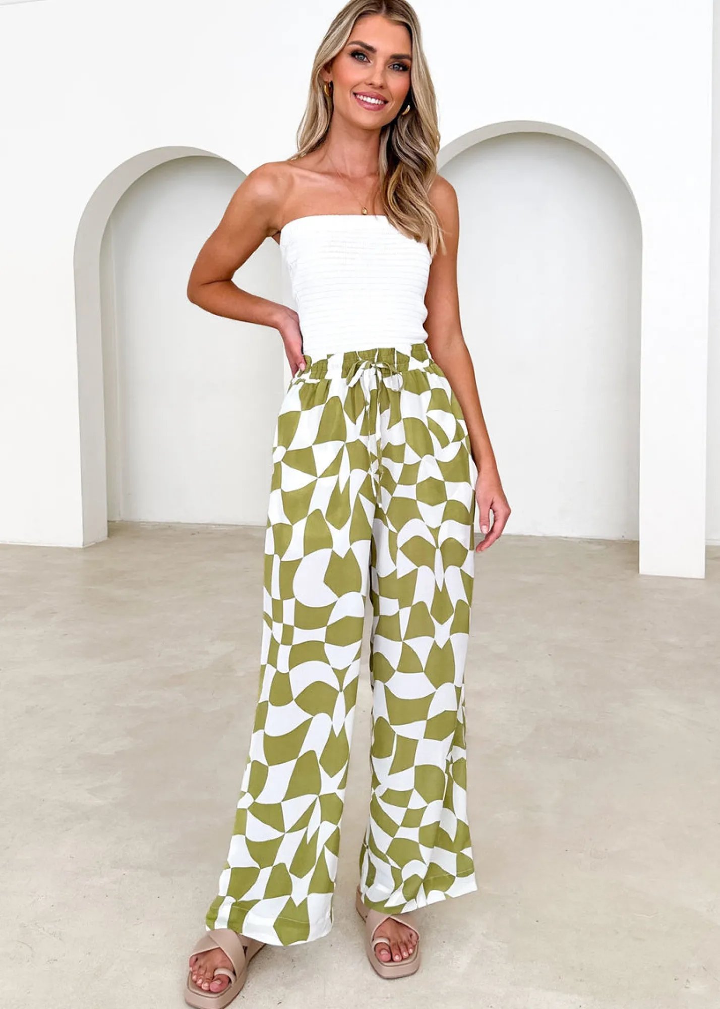 Women Gingham & Heels Sets>Antonella Pants