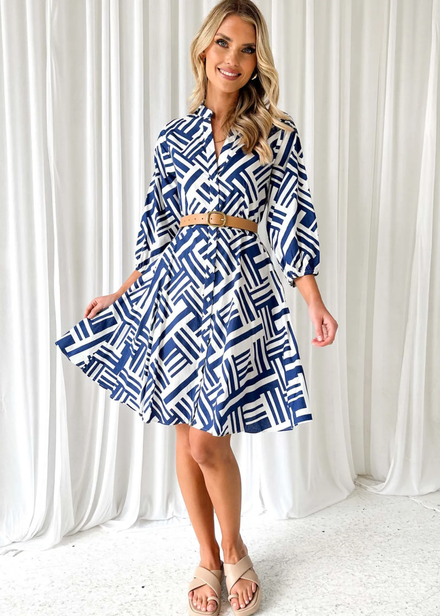 Women Gingham & Heels Short>Astero Dress