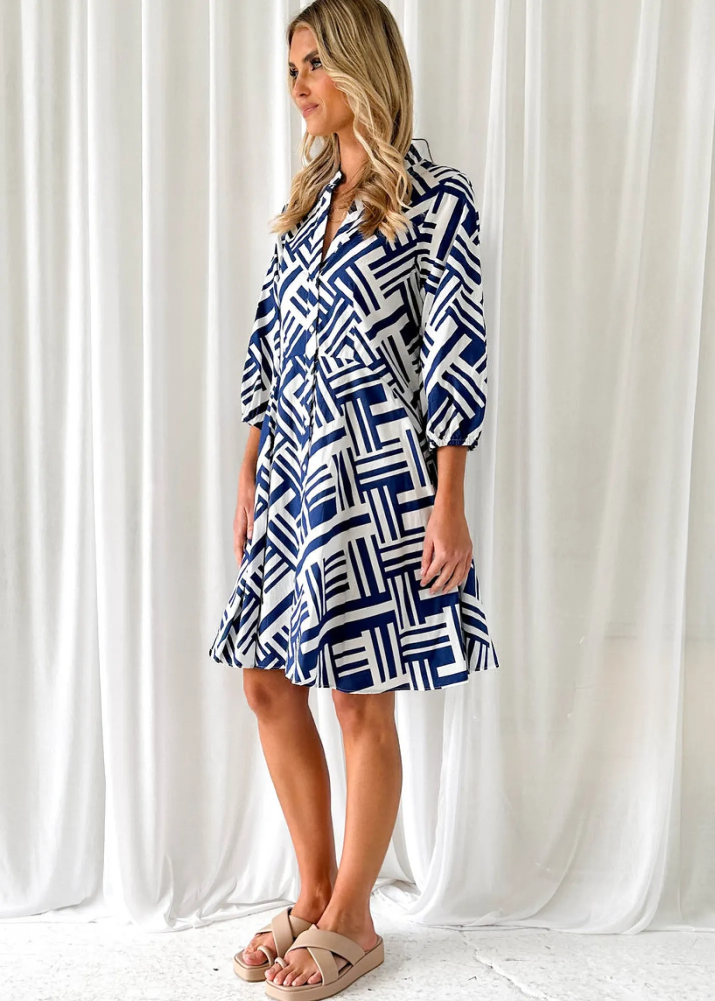 Women Gingham & Heels Short>Astero Dress