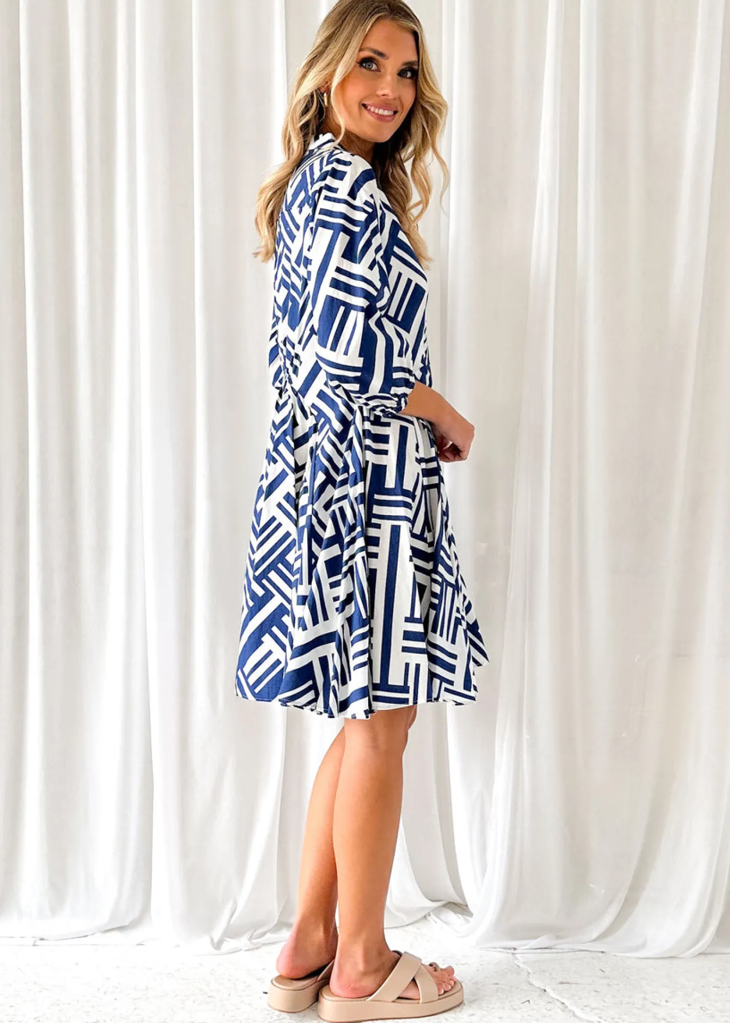 Women Gingham & Heels Short>Astero Dress