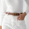 Women Gingham & Heels Belts>Aviana Leather Belt