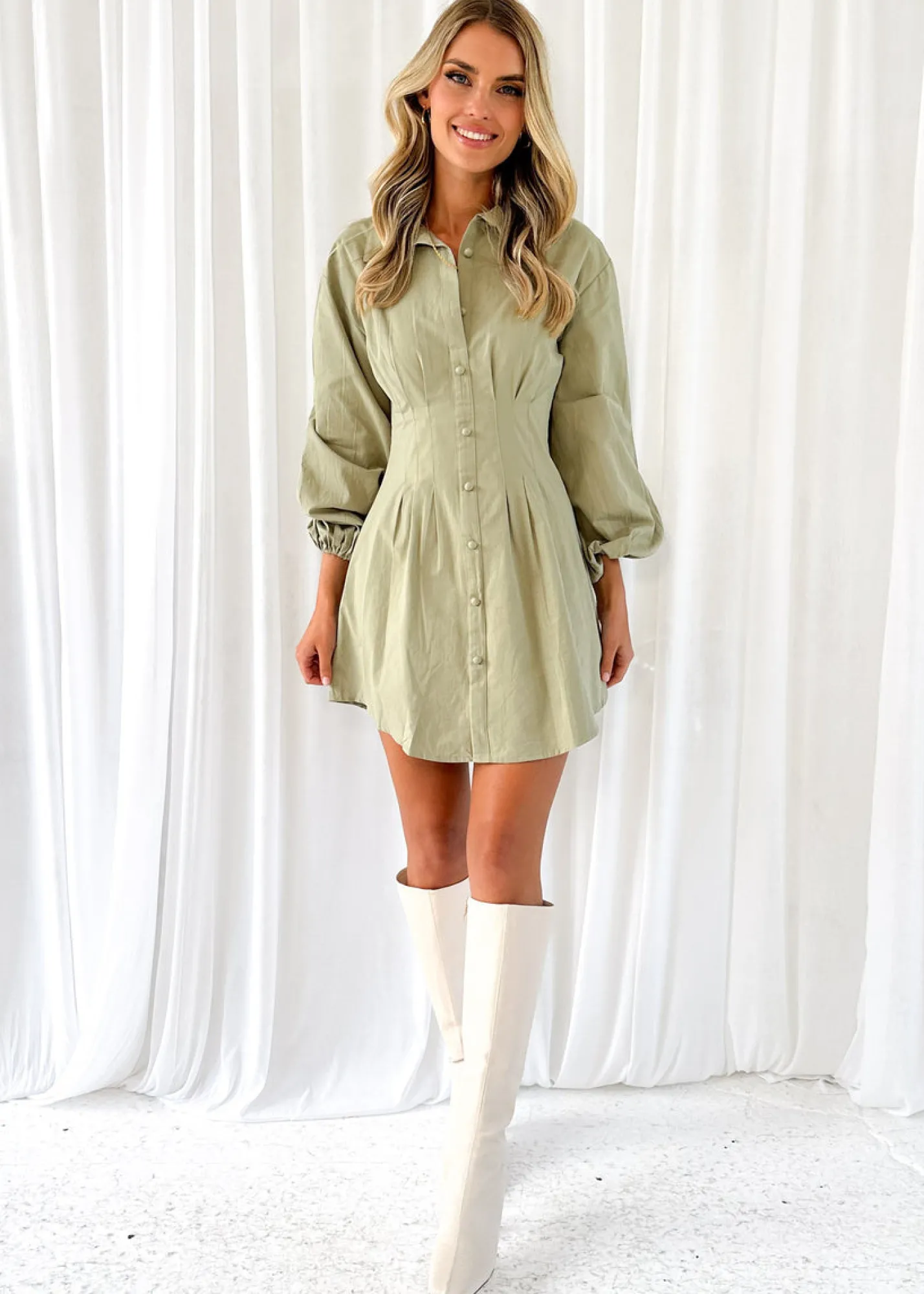 Women Gingham & Heels Short>Avie Dress