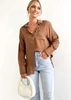 Women Gingham & Heels Shirts>Axara Cupro Shirt