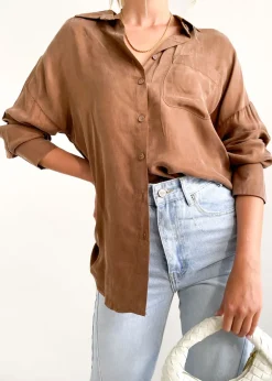 Women Gingham & Heels Shirts>Axara Cupro Shirt