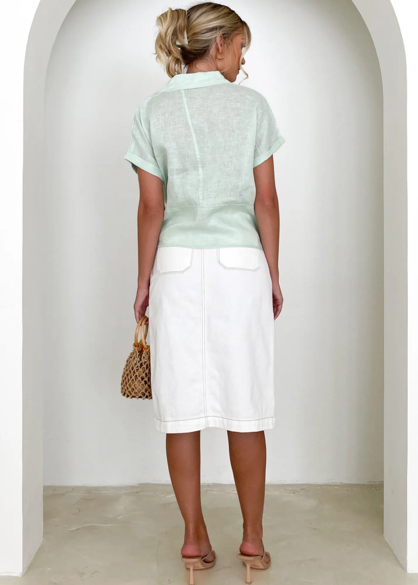 Women Gingham & Heels Shirts>Baker Linen Shirt