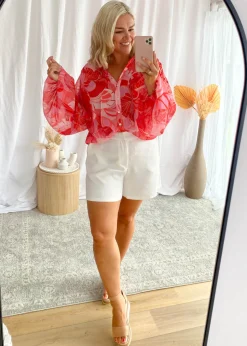Women Gingham & Heels Shorts><noscript><img width=
