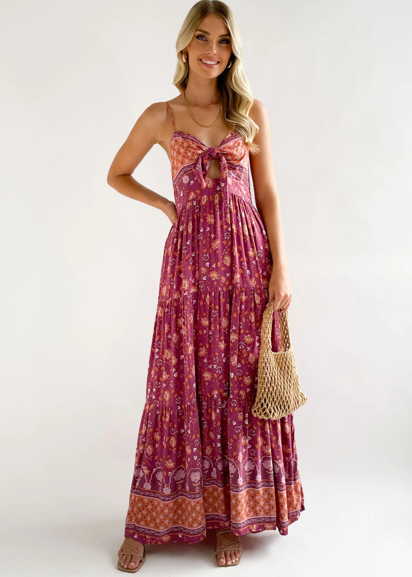 Women Gingham & Heels Maxi>Bambi Maxi Dress