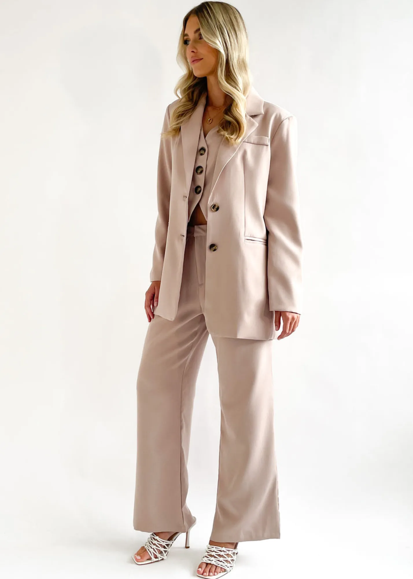Women Gingham & Heels Sets>Bamby Blazer