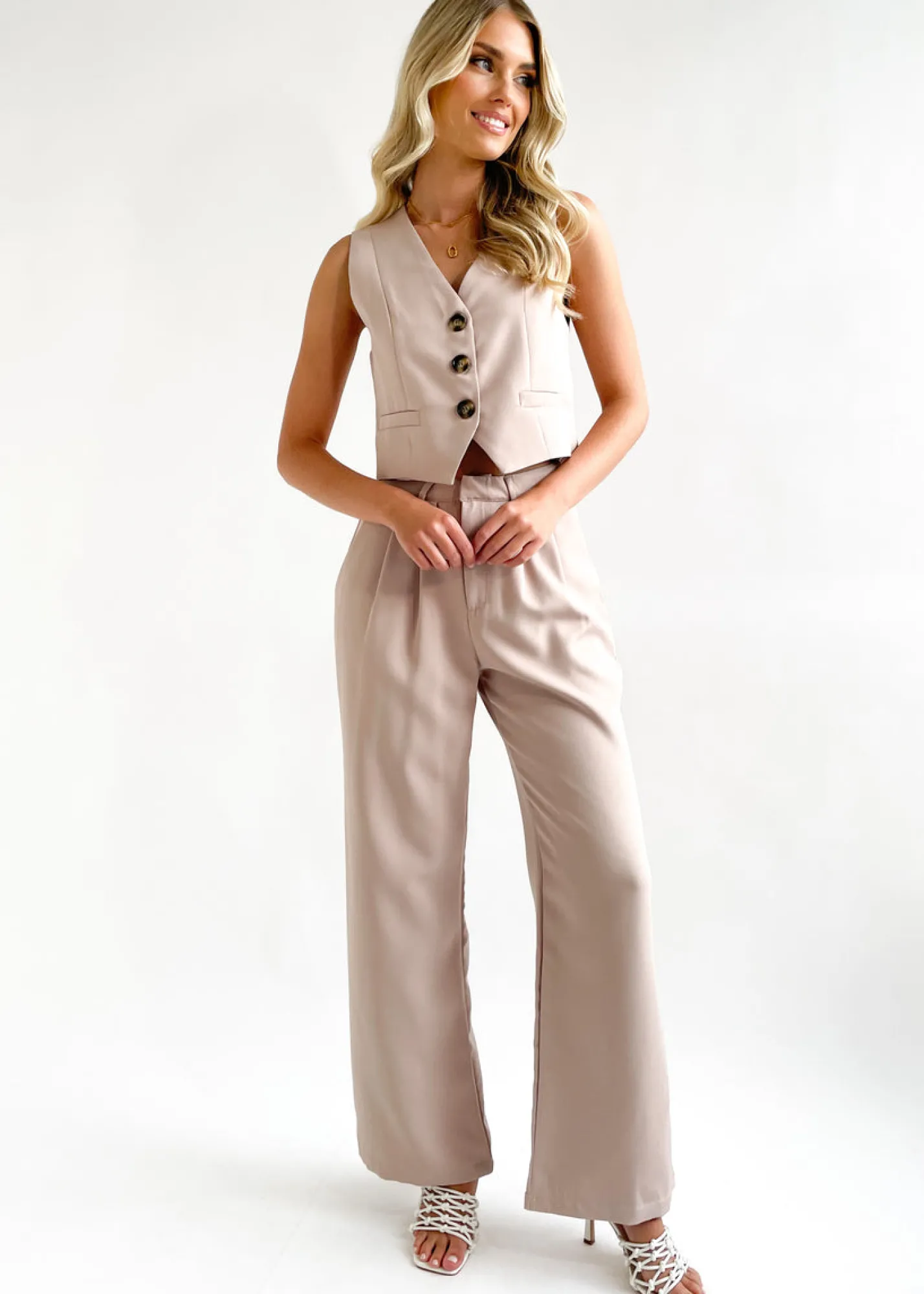 Women Gingham & Heels Sets>Bamby Vest