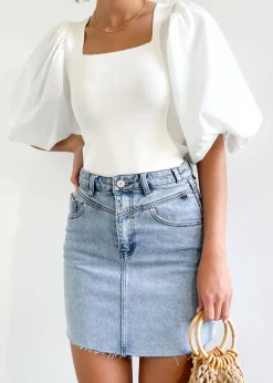 Women Gingham & Heels Skirts>Beckah Denim Skirt