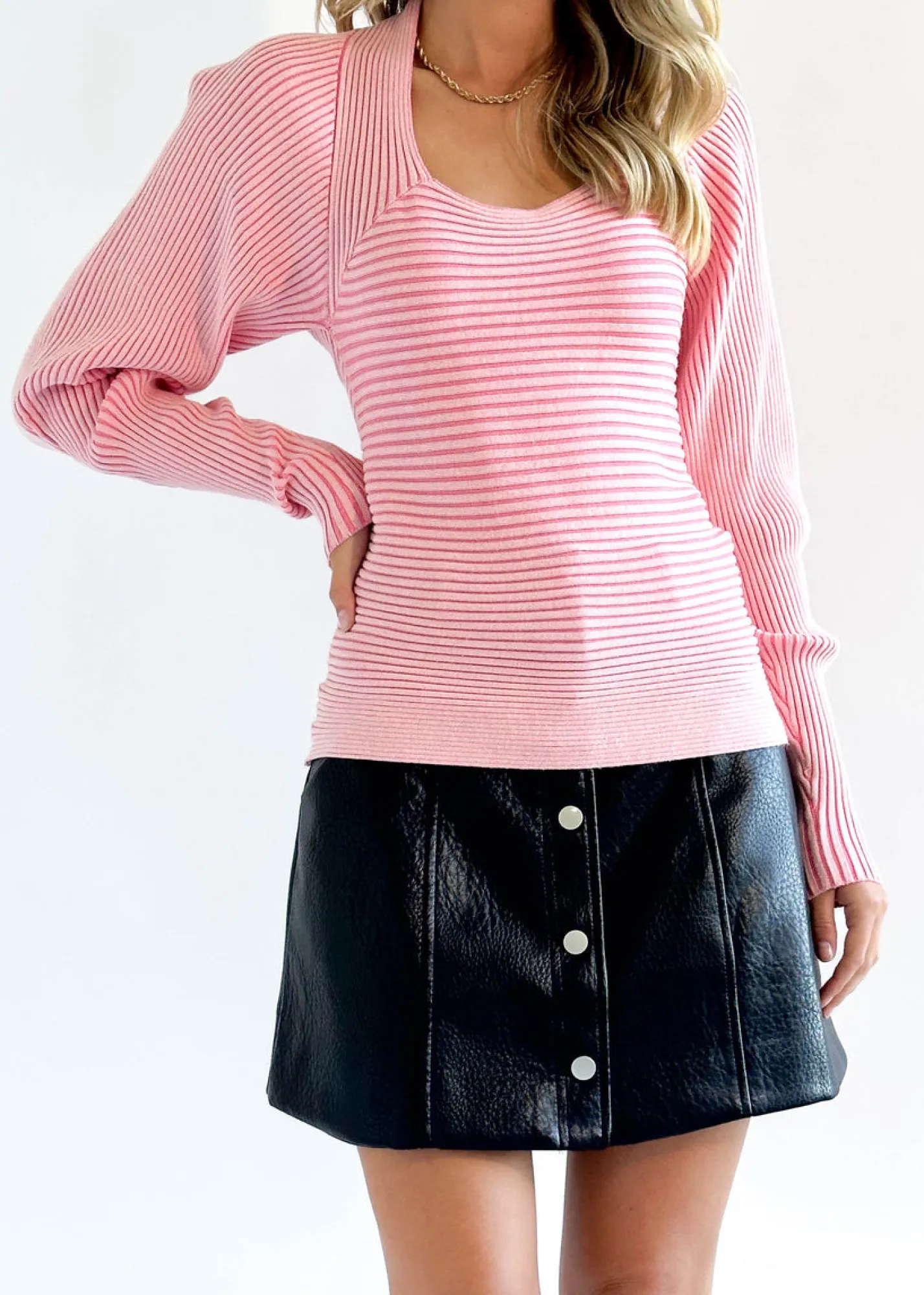 Women Gingham & Heels Basic Tops>Benna Knit Top