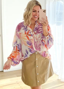 Women Gingham & Heels Blouses><noscript><img width=
