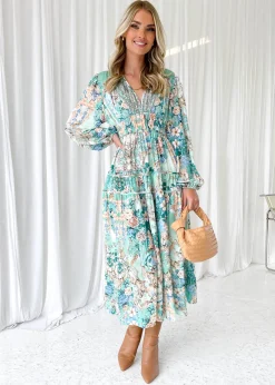 Women Gingham & Heels Maxi>Blancia Maxi Dress