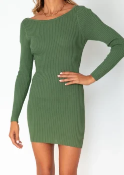 Women Gingham & Heels Knit Dresses><noscript><img width=