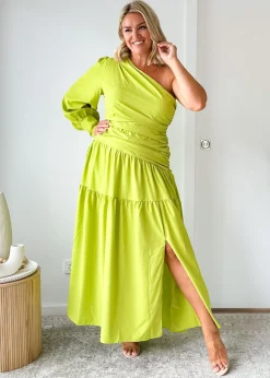 Women Gingham & Heels Maxi>Brynnie One Shoulder Maxi Dress