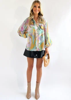 Women Gingham & Heels Blouses><noscript><img width=