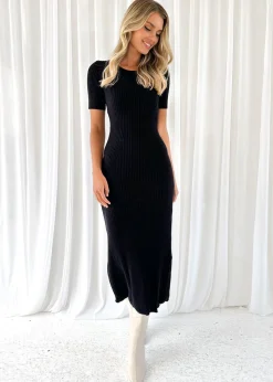 Women Gingham & Heels Knit Dresses>Carrie Knit Midi Dress