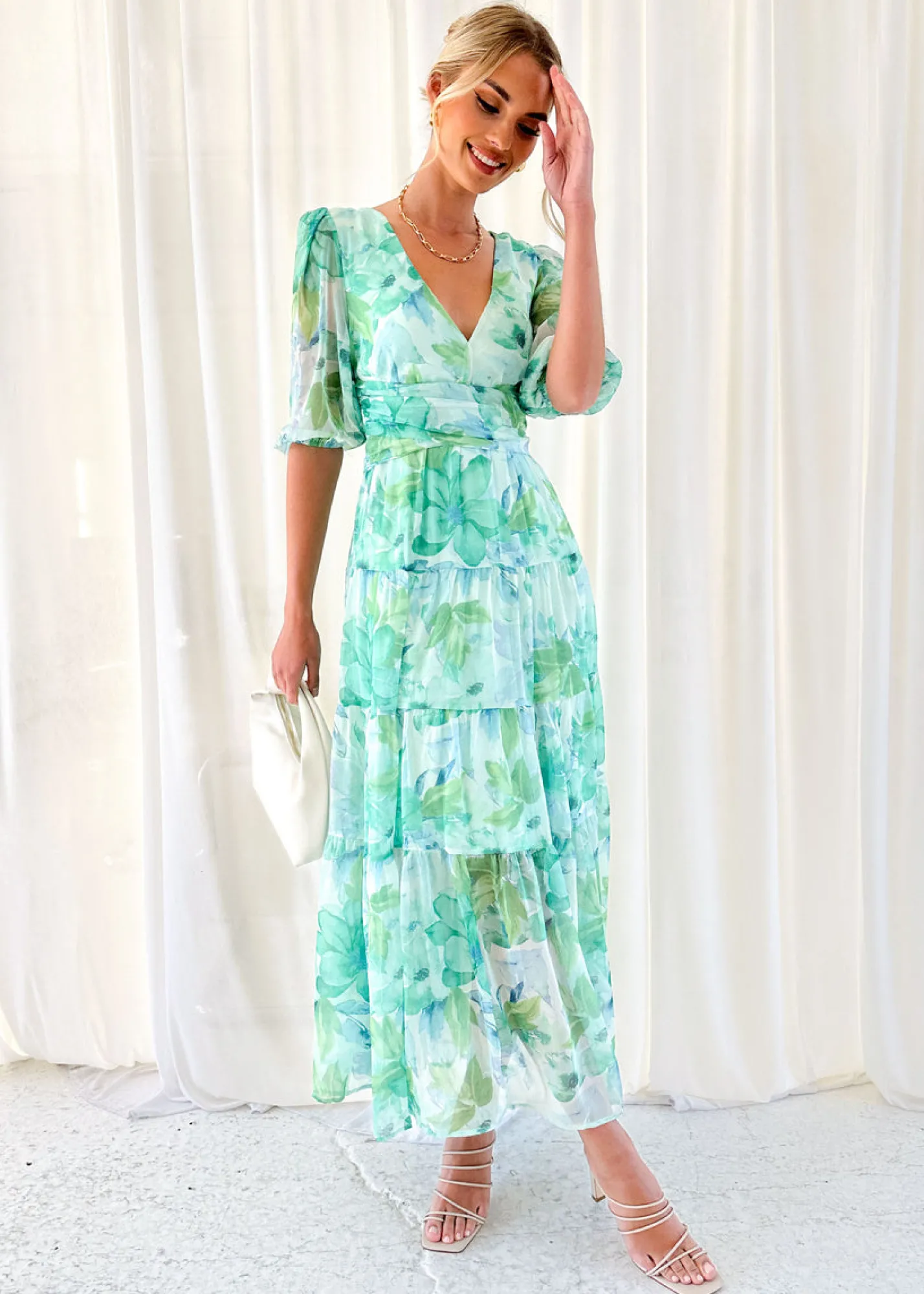 Women Gingham & Heels Maxi>Catana Maxi Dress
